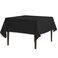 LTC LINENS LinenTablecloth 70Inch Square Polyester Tablecloth Black