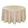 YOUR CHAIR COVERS 120 Inch Round Champagne Crinkle Taffeta Tablecloth Elegant Table Linen for Weddings Parties Special Events