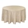 YOUR CHAIR COVERS 120 Inch Round Champagne Crinkle Taffeta Tablecloth Elegant Table Linen for Weddings Parties Special Events