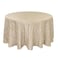 YOUR CHAIR COVERS 120 Inch Round Champagne Crinkle Taffeta Tablecloth Elegant Table Linen for Weddings Parties Special Events