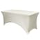 YOUR CHAIR COVERS Rectangular Spandex Table Covers 6ft Fitted Tablecloth Wedding Event Patio Decorations Elastic Fabric Stretch Tables Cover for 6 ft Folding Table Ivory