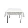 LA Linen Polyester Poplin Washable Square Tablecloth Stain and Wrinkle Resistant Square Table Cover 52x52 Fabric Table Cloth Square for Dining Kitchen Party Holiday 52 by 52Inch White