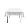 LA Linen Polyester Poplin Washable Square Tablecloth Stain and Wrinkle Resistant Square Table Cover 52x52 Fabric Table Cloth Square for Dining Kitchen Party Holiday 52 by 52Inch White