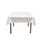 LA Linen Polyester Poplin Washable Square Tablecloth Stain and Wrinkle Resistant Square Table Cover 52x52 Fabric Table Cloth Square for Dining Kitchen Party Holiday 52 by 52Inch White