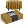 Exquisite 12Pack Premium Plastic Tablecloth 84in Round Table Cover Gold