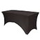 YOUR CHAIR COVERS Rectangular Spandex Table Covers 4ft Fitted Tablecloth Wedding Event Patio Decorations Elastic Fabric Stretch Tables Cover for 4 ft Folding Table Black