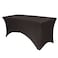 YOUR CHAIR COVERS Rectangular Spandex Table Covers 4ft Fitted Tablecloth Wedding Event Patio Decorations Elastic Fabric Stretch Tables Cover for 4 ft Folding Table Black