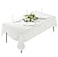Craft And Party Rectangle Tablecloth 60 x 102 Inch White Tablecloth 6ft Rectangle Table Cloth Polyester Fabric Washable Tablecloth for Home Party Wedding or Restaurant Use