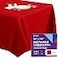 Gee Di Moda Rectangle Tablecloth 90 x 132 Inch Red Table Cloth for 6 Foot Tables with FloorLength Drop Heavy Duty Washable Fabric for Holiday Party Dinner Weddings Baby Shower