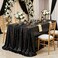 QueenDream Black Sequin Tablecloth 60 x 102 Black Table Cloth Rectangle Glitter Tablecloth for Wedding Birthday Party Ceremony Cake Dessert Table Decorations
