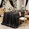 QueenDream Black Sequin Tablecloth 60 x 102 Black Table Cloth Rectangle Glitter Tablecloth for Wedding Birthday Party Ceremony Cake Dessert Table Decorations