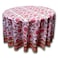 India Arts Floral Tablecloth for Round Tables Pink Red Green White Cotton Floral Kitchen Table Linen Round 90 inches