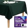 Gee Di Moda Rectangle Tablecloth 60 x 126 Inch Hunter Green Table Cloth for 8 Foot Rectangle Tables Heavy Duty Washable Fabric for Holiday Party Dinner Weddings Baby Shower Events