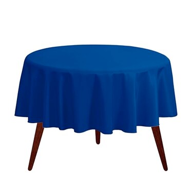 Gee Di Moda Tablecloth 108 Inch Round Tablecloths for Circular Table Cover in Royal Blue Washable Polyester Great for Buffet Table Parties Holiday Dinner More