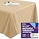 Gee Di Moda Rectangle Tablecloth 90 x 132 Inch Beige Table Cloth for 6 Foot Tables with FloorLength Drop Heavy Duty Washable Fabric for Holiday Party Dinner Weddings Baby Shower