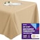 Gee Di Moda Rectangle Tablecloth 90 x 132 Inch Beige Table Cloth for 6 Foot Tables with FloorLength Drop Heavy Duty Washable Fabric for Holiday Party Dinner Weddings Baby Shower