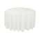 Gee Di Moda Round Tablecloth 120 Inch White Round Table Cloth for 60 to 96 Inch Round Tables Heavy Duty Washable Fabric for Buffet Table Holiday Party Dinner Wedding Baby Shower