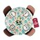 Covers For The Home Deluxe Elastic Edged Flannel Backed Vinyl Fitted Table Cover Floral Pattern Large Round Oblong Oval Fits Tables up to 45 56 Diameter
