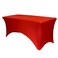 YOUR CHAIR COVERS Rectangular Spandex Table Covers 6ft Fitted Tablecloth Wedding Event Patio Decorations Elastic Fabric Stretch Tables Cover for 6 ft Folding Table Red