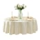 Newbridge Barcelona Luxury Damask Fabric Tablecloth 90 Round Antique White 100 Polyester No Iron Soil Resistant Dining Room Party and Banquet Table Cover
