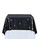 PartyDelight Sequin Tablecloth Square 50x50 Black Shimmer Table Cloths Sparkle Glitter Decorations
