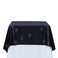PartyDelight Sequin Tablecloth Square 50x50 Black Shimmer Table Cloths Sparkle Glitter Decorations