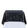 PartyDelight Sequin Tablecloth Square 50x50 Black Shimmer Table Cloths Sparkle Glitter Decorations