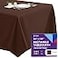 Gee Di Moda Rectangle Tablecloth 90 x 132 Inch Chocolate Table Cloth for 6 Foot Tables with FloorLength Drop Heavy Duty Washable Fabric for Holiday Party Dinner Weddings Baby Shower