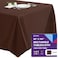 Gee Di Moda Rectangle Tablecloth 90 x 132 Inch Chocolate Table Cloth for 6 Foot Tables with FloorLength Drop Heavy Duty Washable Fabric for Holiday Party Dinner Weddings Baby Shower
