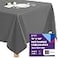 Gee Di Moda Rectangle Tablecloth 70 x 120 Inch Charcoal Table Cloth for 6 or 8 Foot Rectangle Tables Heavy Duty Washable Fabric for Holiday Party Dinner Weddings Baby Shower Events