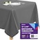 Gee Di Moda Rectangle Tablecloth 70 x 120 Inch Charcoal Table Cloth for 6 or 8 Foot Rectangle Tables Heavy Duty Washable Fabric for Holiday Party Dinner Weddings Baby Shower Events
