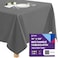 Gee Di Moda Rectangle Tablecloth 70 x 120 Inch Charcoal Table Cloth for 6 or 8 Foot Rectangle Tables Heavy Duty Washable Fabric for Holiday Party Dinner Weddings Baby Shower Events