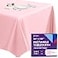 Gee Di Moda Rectangle Tablecloth 90 x 132 Inch Pink Table Cloth for 6 Foot Tables with FloorLength Drop Heavy Duty Washable Fabric for Holiday Party Dinner Weddings Baby Shower