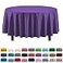 Party Solids Exquisite 6Pack Premium Plastic Tablecloth 84in Round Plastic Table Cover Purple
