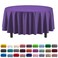Party Solids Exquisite 6Pack Premium Plastic Tablecloth 84in Round Plastic Table Cover Purple