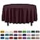 Party Solids Exquisite 6Pack Premium Plastic Tablecloth 84in Round Plastic Table Cover Brown