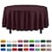Party Solids Exquisite 6Pack Premium Plastic Tablecloth 84in Round Plastic Table Cover Brown