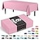 Party Solids Exquisite 6Pack Premium Plastic Tablecloth 54in x 108in Rectangle Plastic Table Cover Pink