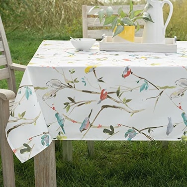 Benson Mills Spillproof SpringSummer Durable Heavyweight Fabric Indoor Outdoor Tablecloth Washable Table Cloth for Rectangle Tables PicnicPatio Table Covers 60 x 104 Rectangular Menagerie