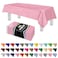Grandipity 12 Pack Premium Disposable Plastic Tablecloth 54 Inch x 108 Inch Decorative Rectangle Table Cover Pink
