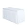 Surmente White Table Skirt for Rectangle Tables14ft Black Skirting for Teacher Desks Weddings Banquets or Parties