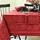 Benson Mills Holiday Elegance Heavyweight Engineered Jacquard Fabric Table Cloth Holiday Winter and Christmas Tablecloth Dark Red 60 X 84 Rectangular