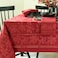 Benson Mills Holiday Elegance Heavyweight Engineered Jacquard Fabric Table Cloth Holiday Winter and Christmas Tablecloth Dark Red 60 X 84 Rectangular