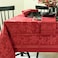 Benson Mills Holiday Elegance Heavyweight Engineered Jacquard Fabric Table Cloth Holiday Winter and Christmas Tablecloth Dark Red 60 X 84 Rectangular