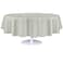 Grandipity 12 Pack Premium Disposable Plastic Tablecloth 84 Inch Decorative Round Table Cover Light Grey