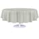 Grandipity 12 Pack Premium Disposable Plastic Tablecloth 84 Inch Decorative Round Table Cover Light Grey
