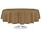 Grandipity 12 Pack Premium Disposable Plastic Tablecloth 84 Inch Decorative Round Table Cover Gold