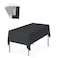 Zoe Deco Black Rectangular Plastic Tablecloth 6 Pack 54x108 Disposable Table Covers for Parties Picnics