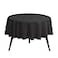 Gee Di Moda Round Tablecloth 132 Inch Black Round Table Cloth for 72 to 96 Inch Round Tables Heavy Duty Washable Fabric for Buffet Table Holiday Party Dinner Wedding Baby Shower