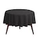 Gee Di Moda Round Tablecloth 132 Inch Black Round Table Cloth for 72 to 96 Inch Round Tables Heavy Duty Washable Fabric for Buffet Table Holiday Party Dinner Wedding Baby Shower